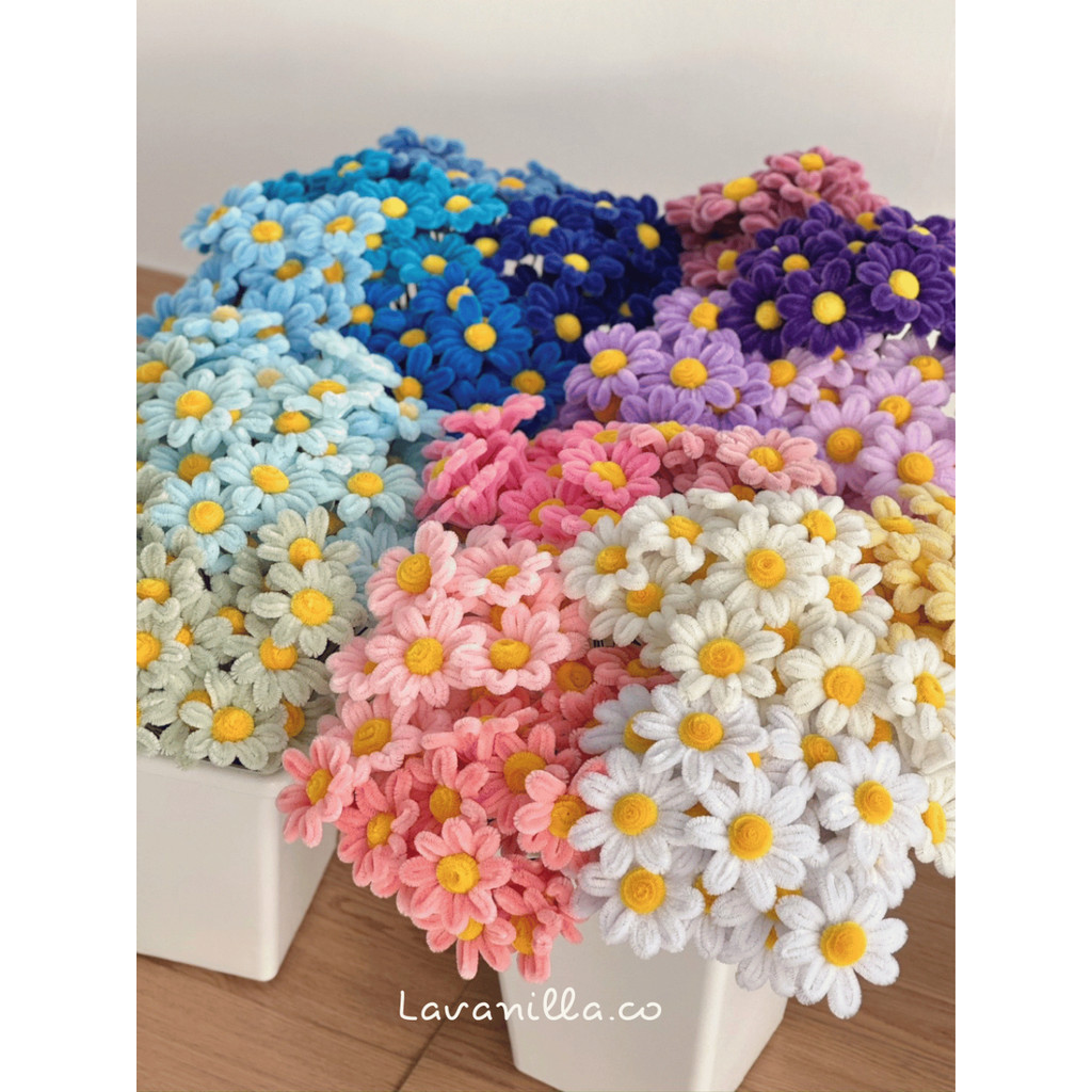 [มีส่งด่วน] ดอกเดซี่ 1 ดอก ดอกเดซี่กำมะหยี่ ดอกไม้ปลอม ดอกไม้ใส่แจกัน ดอกเดี่ยว