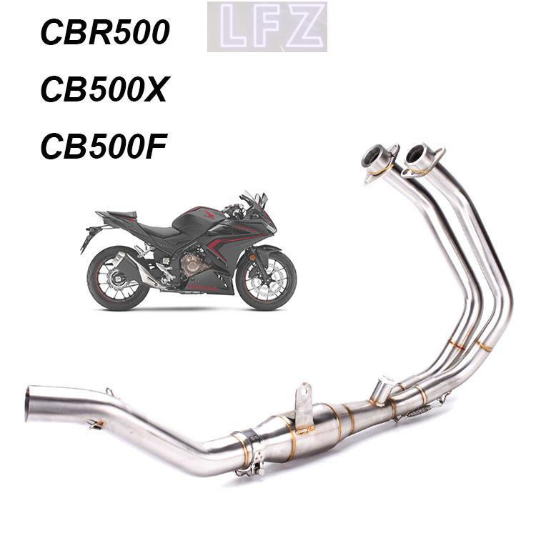 สแตนเลสรถจักรยานยนต์ท่อไอเสียข้อศอกท่อ Catalyst สําหรับ CBR500 CB500X CB500F 2013-2024 Header ท่อ