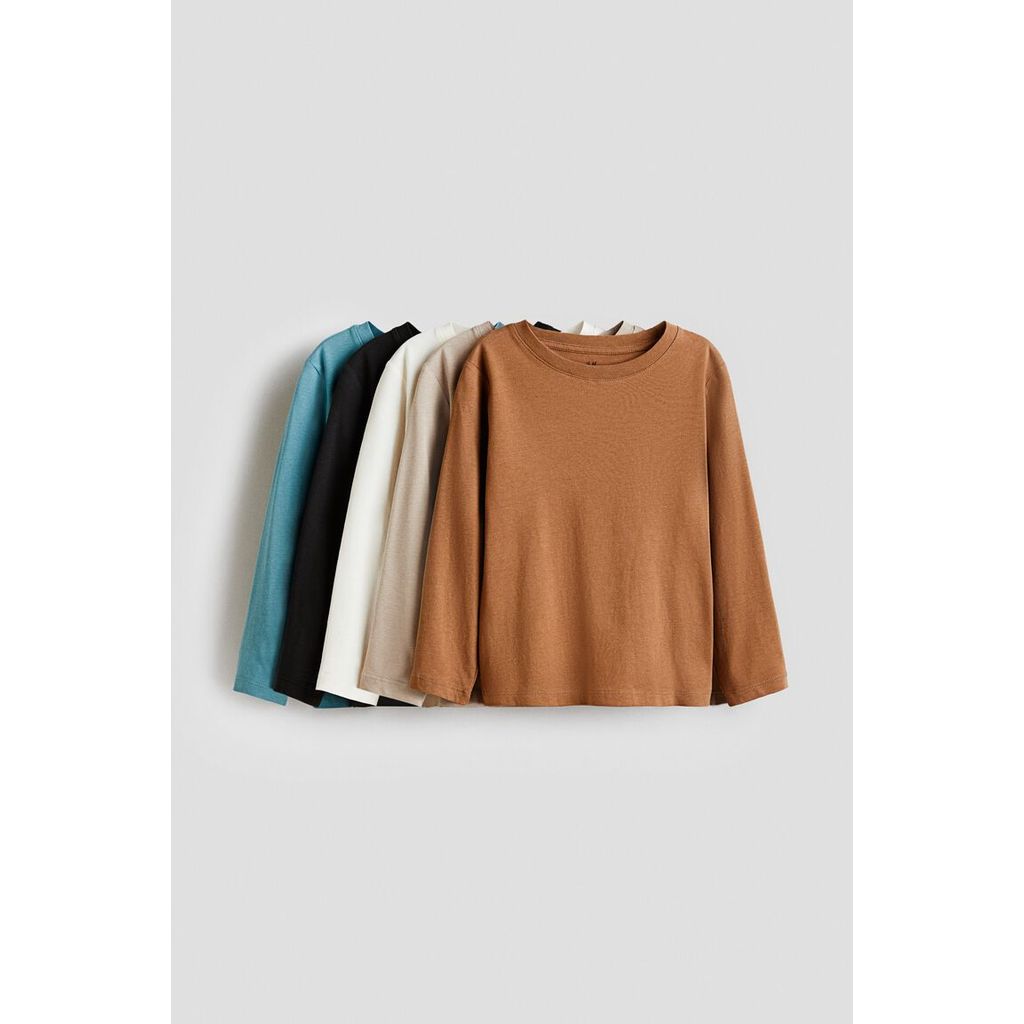 H&M(เอชแอนด์เอ็ม) เสื้อยืดแขนยาว แพ็ก 5 ตัว เด็กผู้ชาย 0749175_15