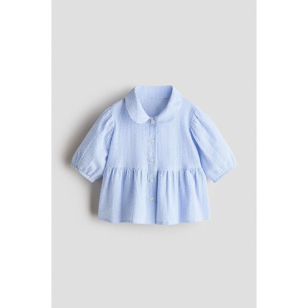 H&M(เอชแอนด์เอ็ม) เสื้อเบลาส์ผ้าฝ้ายพล็ูเมตี Infants Cotton plumeti blouse 1298242_2