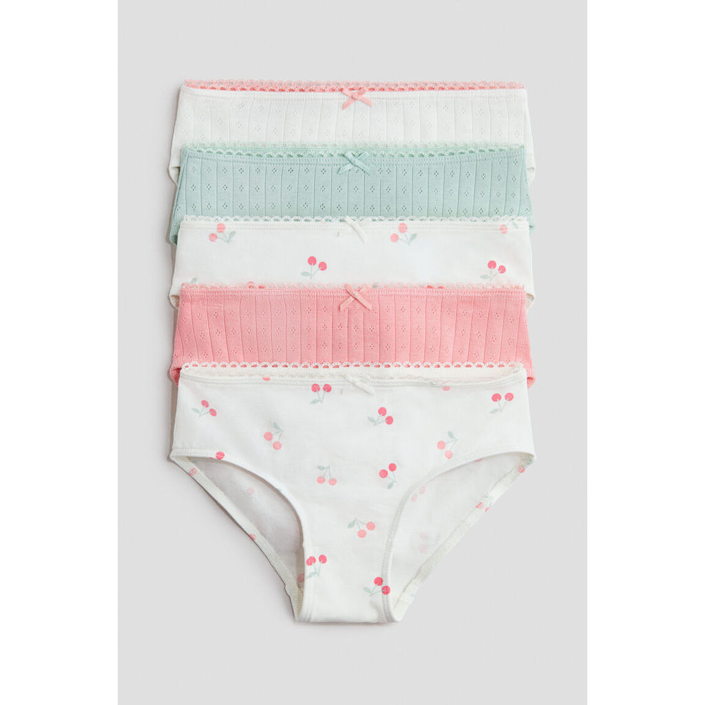H&M(เอชแอนด์เอ็ม) แพ็ก 5 ชิ้น กางเกงในคอตตอน Girls 5-pack cotton briefs 1268629_3