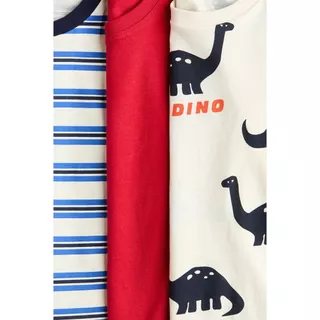 H&M(เอชแอนด์เอ็ม) ชุดเสื้อยืดคอตตอน 3 ตัว Boys 3-pack cotton T-shirts 1318941_3