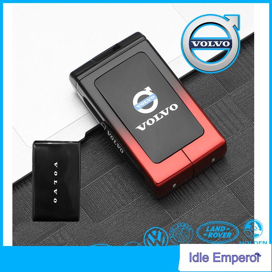 พร้อมแล้ว เคสกุญแจสีไล่ระดับ VOLVO EX30 โลโก้รถ Volvo EX30 หัวเข็มขัดโลหะ ฝาครอบกุญแจ เคสป้องกันกุญแ