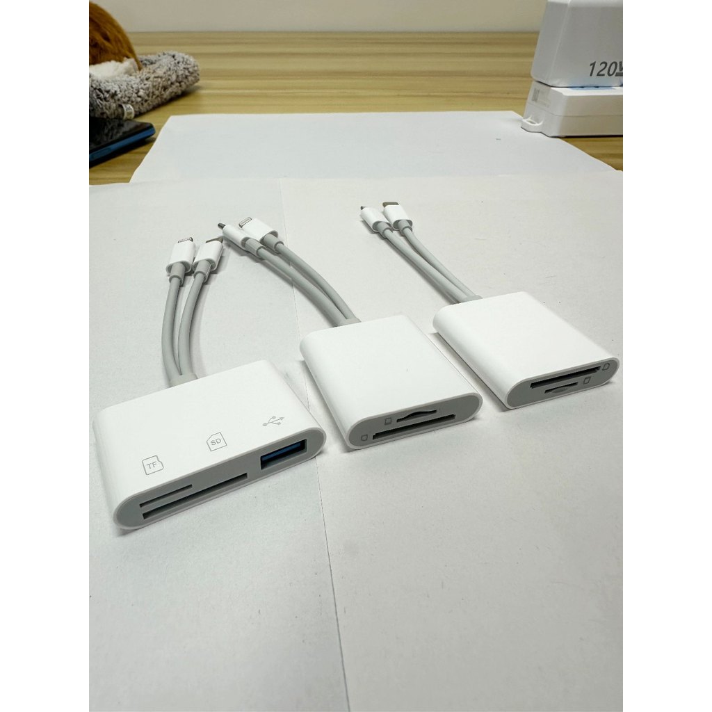 อะแดปเตอร์การ์ดรีดเดอร์ SD TF USB 3In2 2in2 card reader  ใช้ได้กับโทรศัพท์ คอมพิวเตอร์