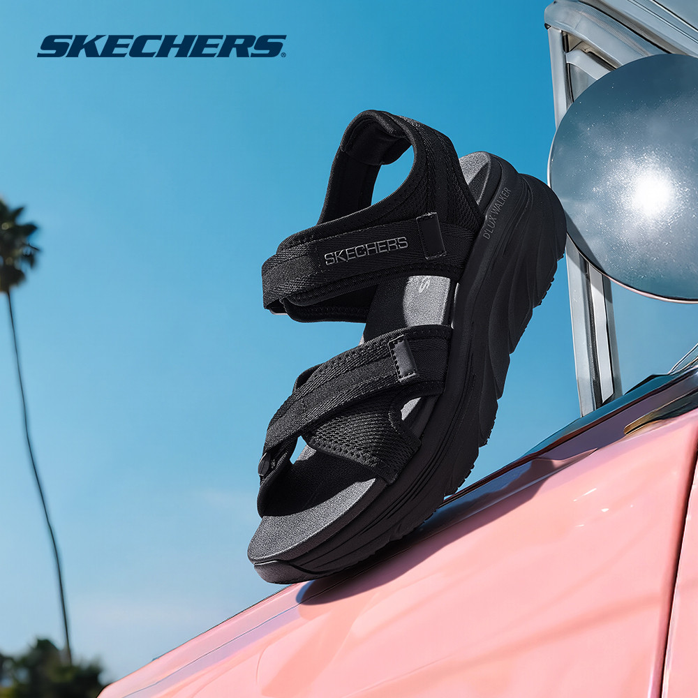Skechers สเก็ตเชอร์ส รองเท้าแตะผู้หญิง Women Sport Comfort Sandal D'Lux Walker Sandal Shoes - 163585-BBK