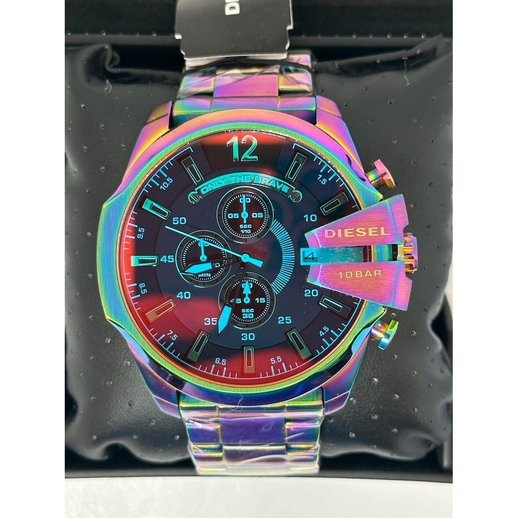 Diesel Mega Chief multi-zone men's quartz analog watch DZ4542