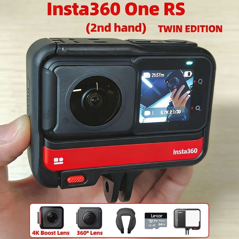 กล้องแอ็คชั่น Insta360 ONE RS Twin Edition 4K เลนส์ Boost และเลนส์ 360 Mod