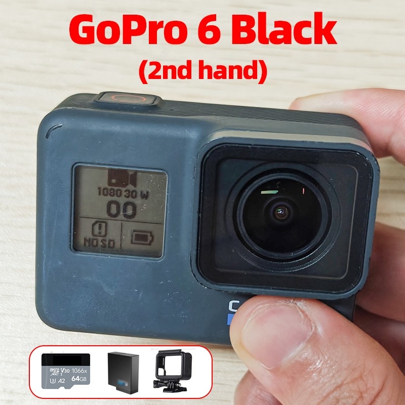 Gopro HERO 6 black มือสอง สําหรับ vlog 4K 60fps กล้องแอคชั่น มือ2