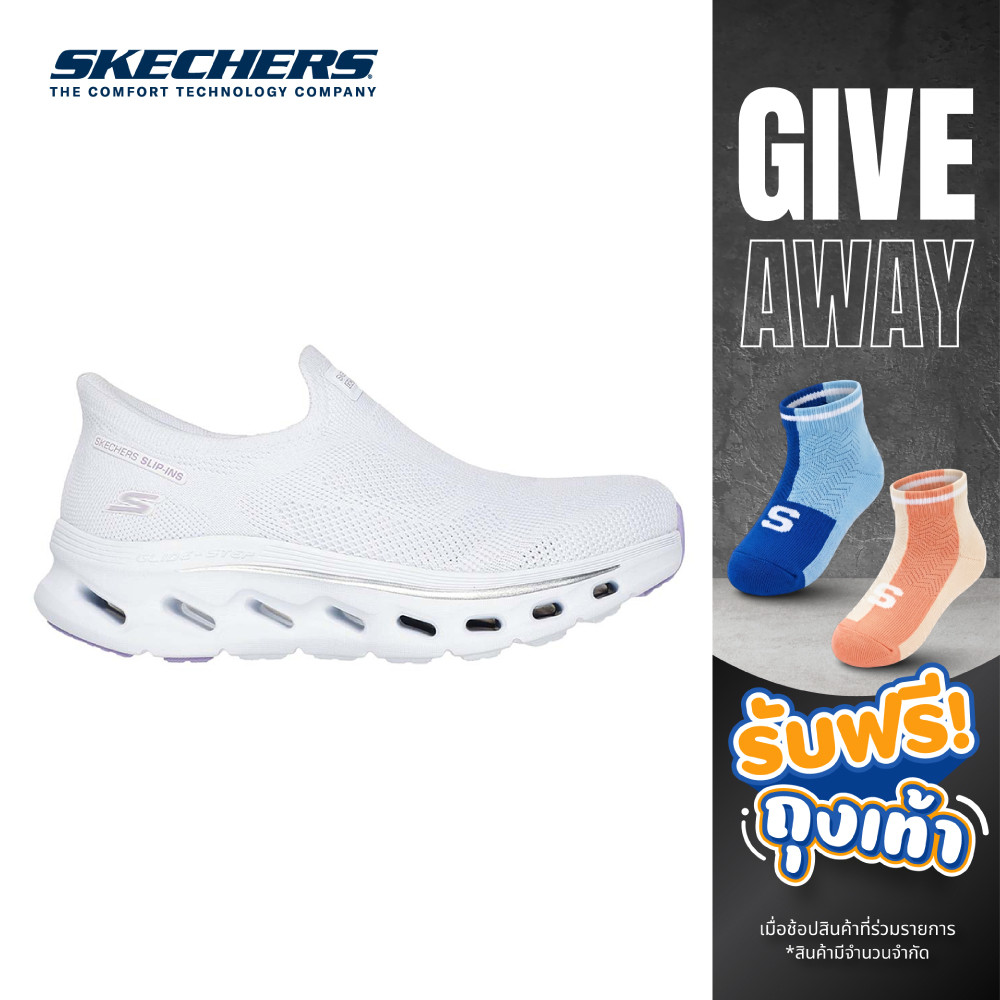 Skechers สเก็ตเชอร์ส รองเท้าผู้หญิง Women GOwalk Glide-Step 2 GOwalk Shoes – 125120-WLV – Air-Cooled Goga Mat (latest) ราคา ถูกที่สุด ดีลบีเคเค