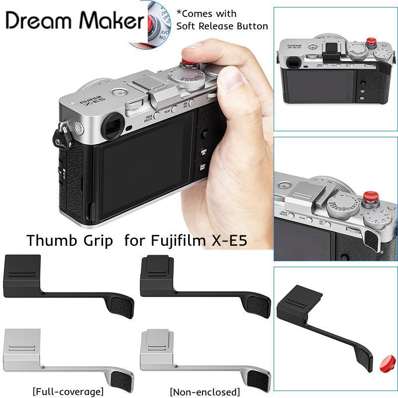 Fuji XE5 Thumb Grip สําหรับกล้อง Fujifilm X-E5 XE5, กล้องรองเท้าร้อนจับโลหะนิ้วพร้อมปุ่มชัตเตอร์