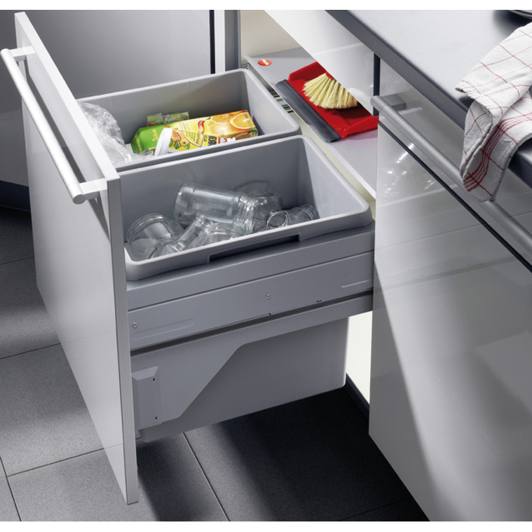 (Hafele) Hailo Euro-Cargo-S  2 x 19 litres ถังขยะแบบ 2 ช่อง (502.73.901)