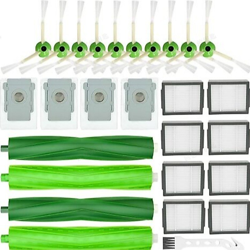 เหมาะสําหรับอุปกรณ์เสริมหุ่นยนต์กวาด iRobot/iRobot roomba i7 ชุดกรองแปรงด้านข้างแปรงหลัก