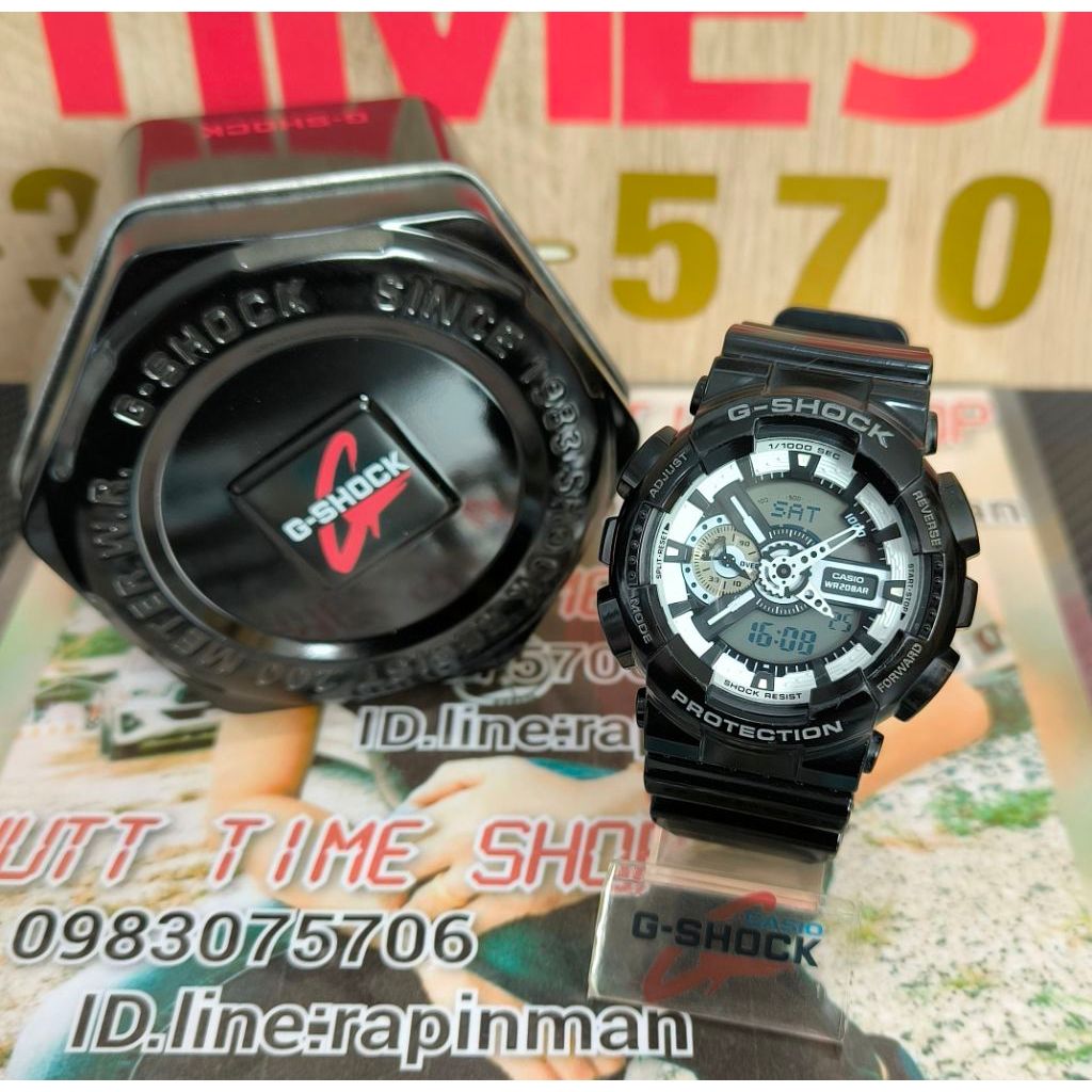 G-Shock มือสองรุ่น 🖤GA-110BW🤍🩶CUSTOM