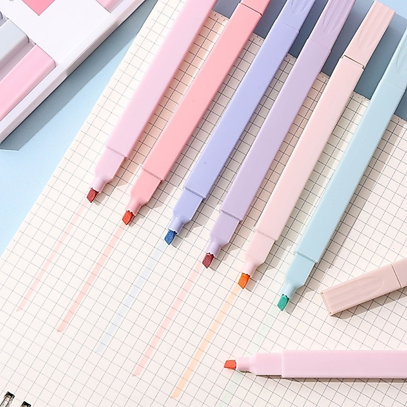 Love* 6 ชิ้น Bible Marker ปากกา Highlighter ปากกา Chisel Tip Highlighter Markers สําหรับโรงเรียน