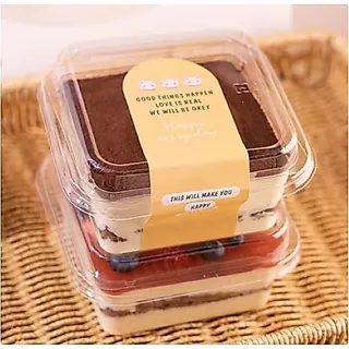 กล่องพลาสติกเหลี่ยมใส ฝาเรียบ มี 2 ขนาด M020 / M021 แพค 50 ใบ