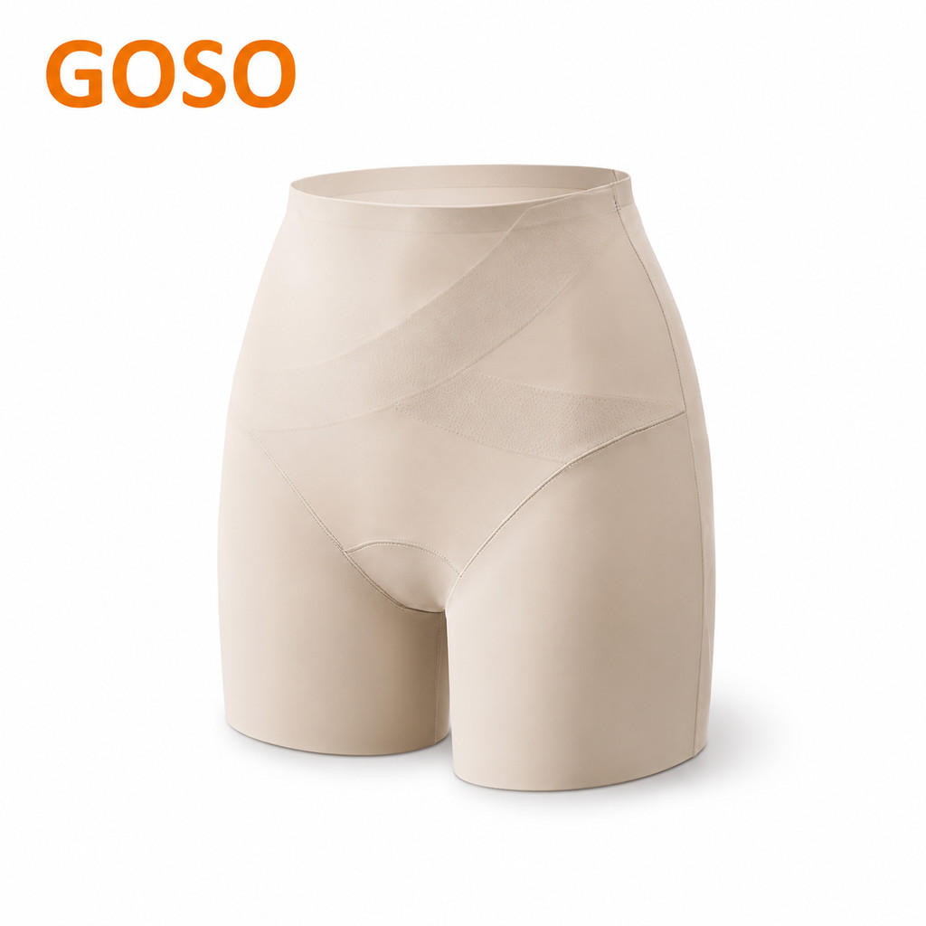 GOSO กางเกงเก็บพุง เอวสูง ไร้ตะเข็บ กระชับหน้าท้อง ยกสะโพก เก็บต้นขา ไม่ม้วนขอบ ระบายอากาศ ใส่สบาย สำหรับผู้หญิง