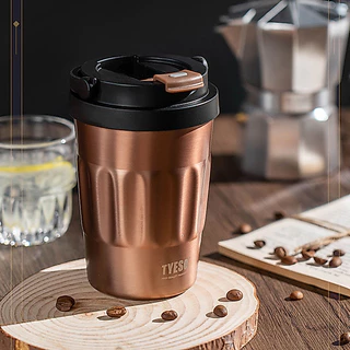 Tyeso แก้วกาแฟ แก้วเก็บอุณหภูมิ แก้วสแตนเลส304 400ml/500ml ของแท้100%