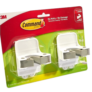 3M Command ที่แขวนไม้กวาด/ไม้ม็อบ รุ่น 17007 (2 ชิ้น/แพ็ค) รับน้ำหนักสูงสุด 1.8 กก.คอมมานด์