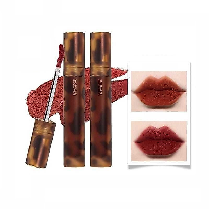 Kedy品⭐JOOYEE Lip Glaze Amber Shell Mirror Matte Lip Mud Velvet Retro Lipstick Nude Jelly Essence ผลิ