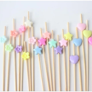 พร้อมส่ง ไม้จิ้มผลไม้ ไม้จิ้มอาหาร ไม้จิ้มลำไย 12 ซม. (100ชิ้น)