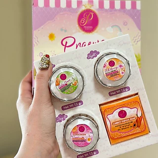 เซตหน้าใส ครีมแพรวาไวท์ แพคเกจใหม่ ( 1 เซต 4 ชิ้น ) ขนาด 12 กรัม ของแท้100%