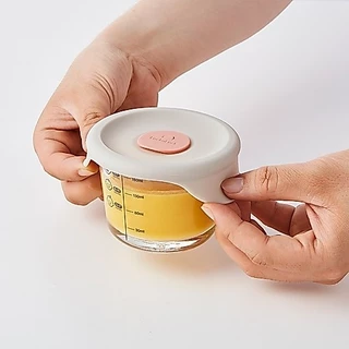 LocknLock (3 ชิ้น) กล่องแก้วเก็บอาหารทรงกลมสำหรับเด็ก Baby Food Container 180 ml. รุ่น LLG508S3 ชมพู