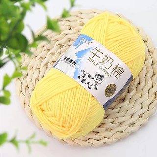 ไหมพรมผ้าฝ้ายนม 5ply น้ำหนัก50กรัม ไหมเนื้อเนียนนุ่มไม่ระคายผิว พร้อมส่งจากไทยครับ