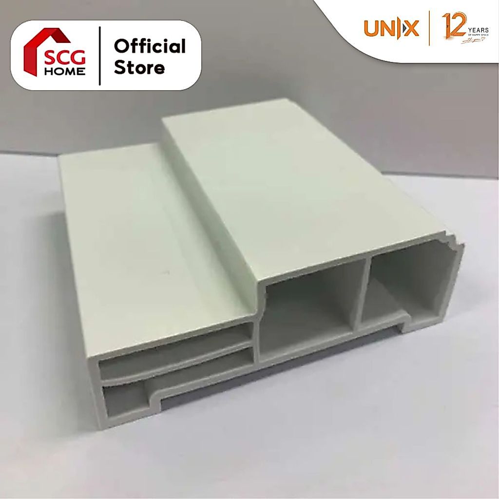 UNIX วงกบ UPVC 2"x4"แห้ง KD ขนาด 80x200 ซม. สีขาว