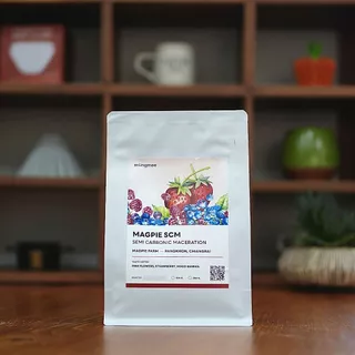 Mungmee Coffee เมล็ดกาแฟ คั่วอ่อน Magpie SCM ( Semi Carbonic Maceration )