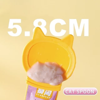 อุปกรณ์ป้อนสัตว์เลี้ยง เครื่องมือให้อาหารแบบแถบ ช้อนป้อนอาหารสัตว์เลี้ยง ที่แช่น่ารักที่เลียได้แมวแถบคั้นสําหรับ