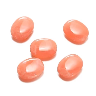 St. kunkka 10 ชิ้นอะคริลิคแบนรอบเลียนแบบลูกปัดหินธรรมชาติแฟชั่น Charm ลูกปัดหลวมสามารถใช้สําหรับ DIY เครื่องประดับทําสร้อยคอสร้อยข้อมือและงานฝีมือ