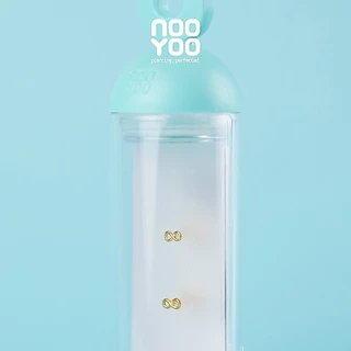 NooYoo ต่างหูสำหรับผิวแพ้ง่าย Mini Infinity Surgical Steel (สีขาว/สีทอง)