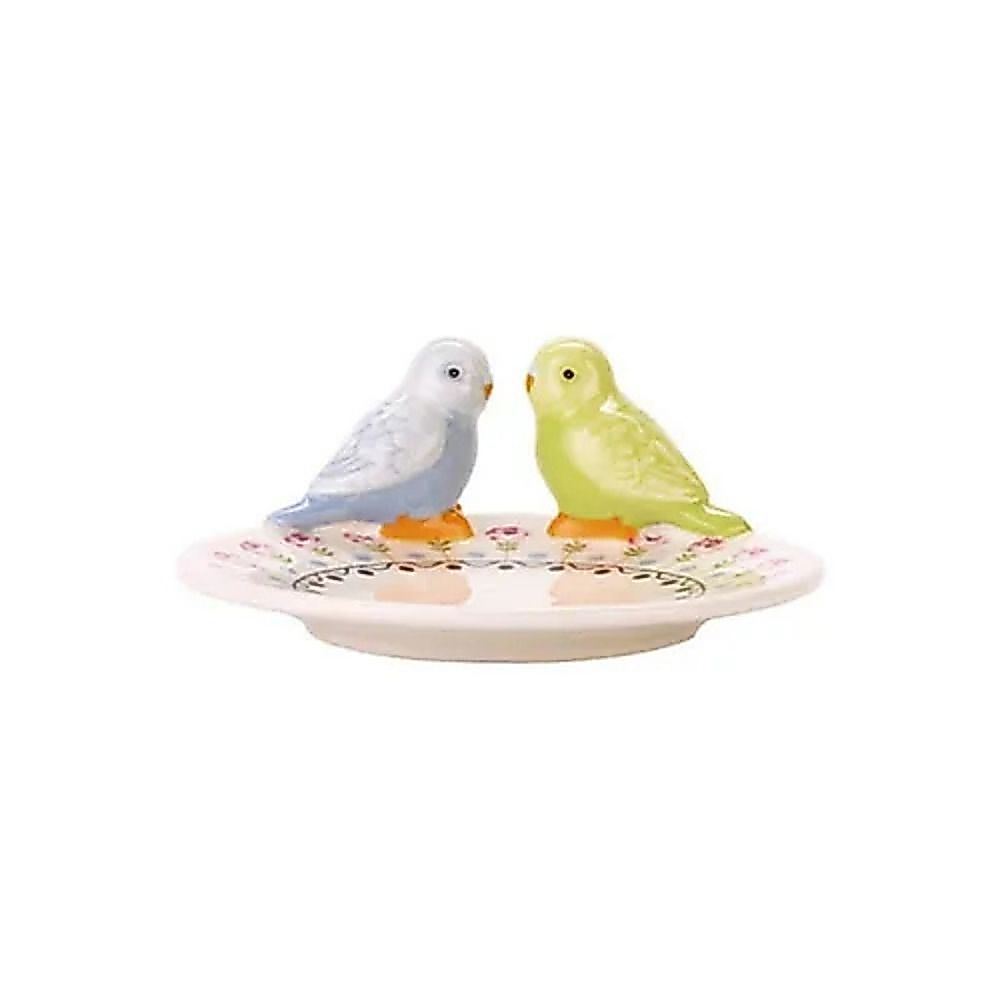 Cath Kidston Budgie Shallow Dish Painted Table Multi-color