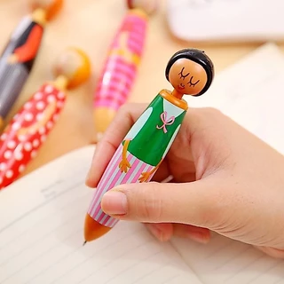ปากกาลูกลื่นรูปการ์ตูนคนน่ารัก Cartoon pen หมึกน้ำเงิน ขนาด 0.5 มม.
