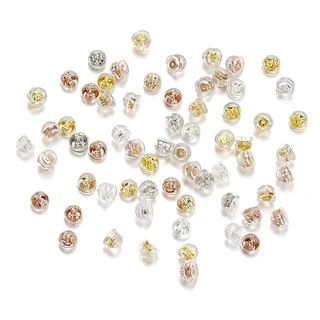 ที่อุดหูเบอร์เกอร์ 4.5x5มม. 20ชิ้น สีทอง แบบไม่ก่อภูมิแพ้ อุปกรณ์เครื่องประดับต่างหู