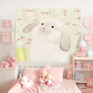 ผ้าพื้นหลังน่ารัก Cutepets ผ้าแขวน Ins การตกแต่งห้องนอนหอพักการ์ตูน