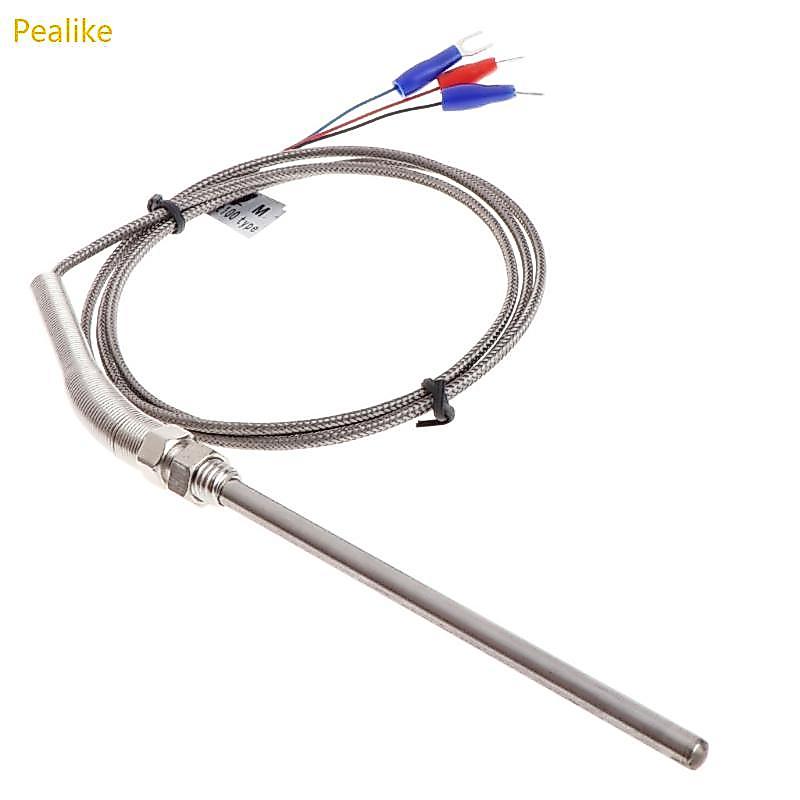 Pealike Professional Pt100 Thermocouple M8 สกรูความยาว 1 เมตร-หัว 5mmx100mm