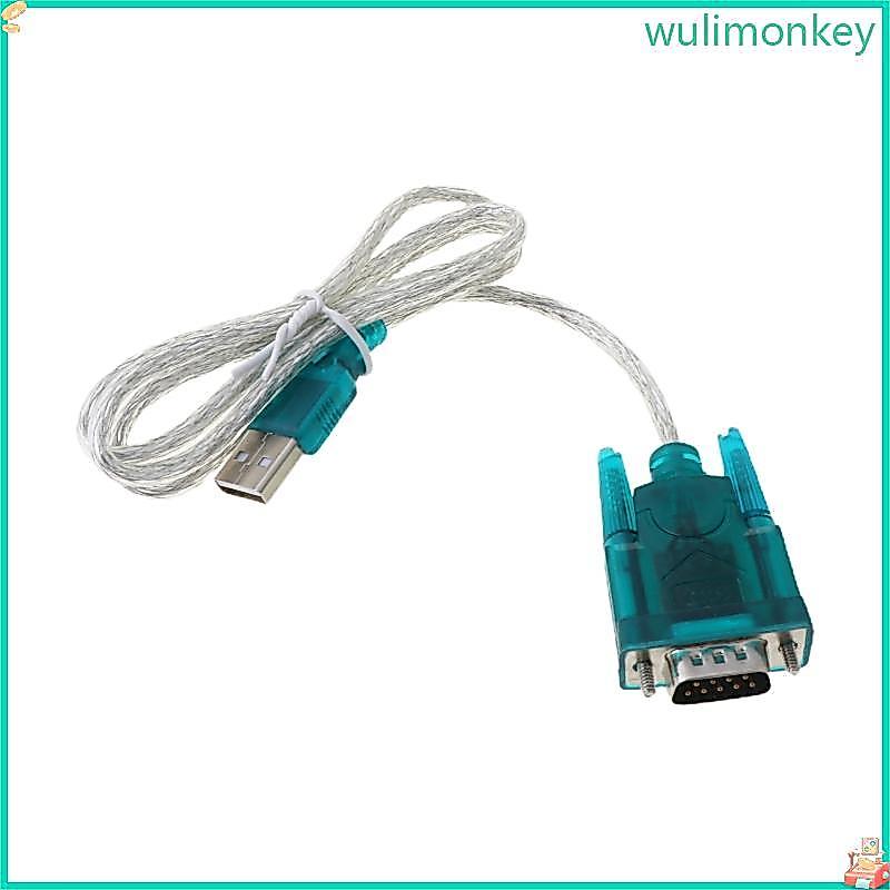 WU สีดํา USB ถึง RS232 RS-232 DB9 Serial Cable ตัวแปลงอะแดปเตอร์มาตรฐานสําหรับพีซี