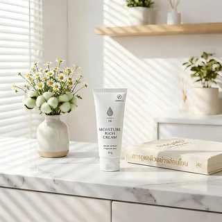 ครีมวิตามิน E 5% SIRIRAJ Moisture Rich Cream บำรุงผิวหน้า ชุ่มชื้นล้ำลึก ฟื้นฟูผิวแห้งเสีย 90g