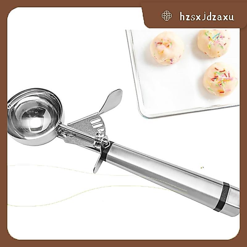 hzsxjdzaxuScoooper 3.75 OZ Ice Cream Cookie Portion Scoop 10 Portion Disher สําหรับ Gelato,Cupcake B
