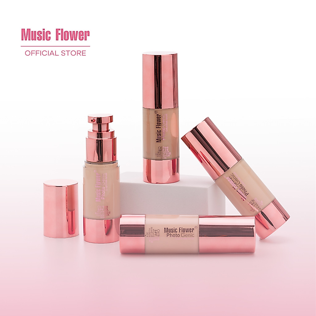 Music Flower كريم أساس Photo Genic مقاوم للماء SPF25 — صورة 6