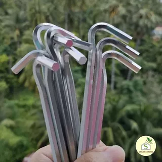 สมอบกอลูมิเนียม 18 cm สมอบก6เหลี่ยม น้ำหนักเบา ตั้งแคมป์ เดินป่า