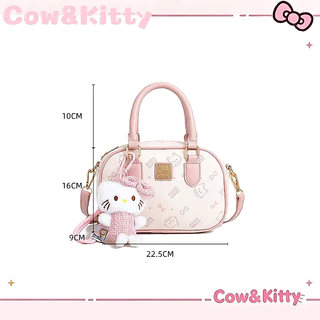 กระเป๋าถือสีชมพู Cow&Kitty กระเป๋าถือสีชมพู สไตล์เกาหลี สำหรับสตรี