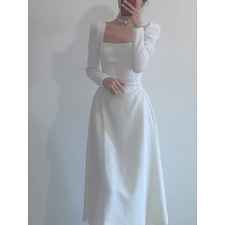 เดรส กระโปรงยาว เดรสงานแต่ง เดรสเกาะอก dress ออกงาน world XXXL