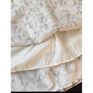 กระโปรง Maxi ลายดอกไม้ เอว Free size#New สินค้าขายดี