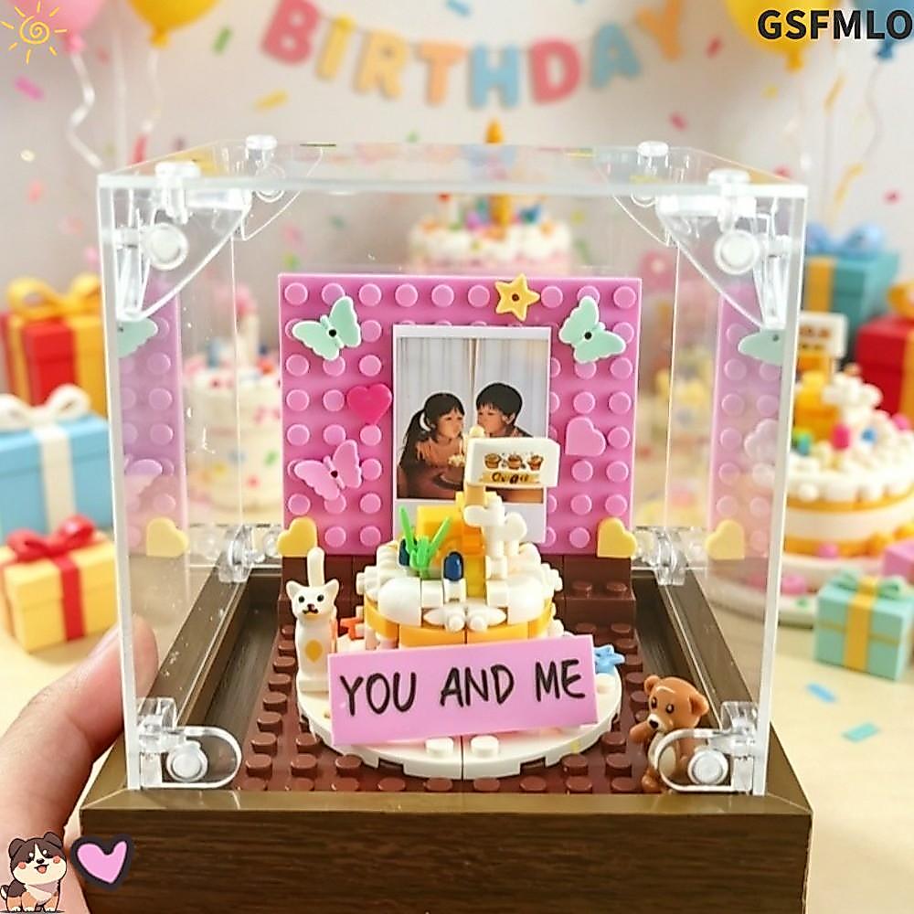 GSFMLO กรอบรูปเค้ก, DIY โปร่งใส DIY เค้กรุ่น, การออกแบบสร้างสรรค์เดสก์ท็อปตกแต่งกรอบรูปของขวัญวันครบรอบ