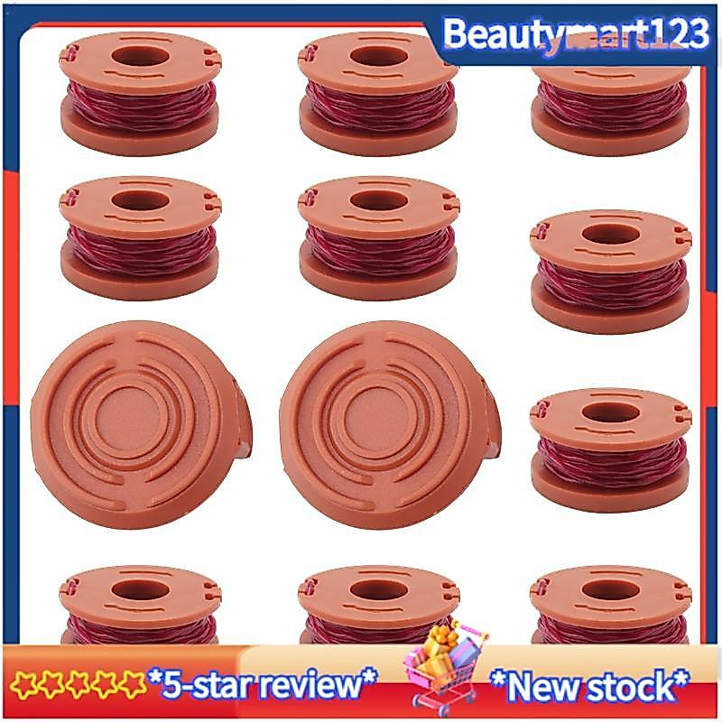BMTrimmer Spool Line สําหรับ ,12 แพ็ค WA0010 Edger Spools สําหรับ , Trimmer Line Refills 0.065 นิ้วส