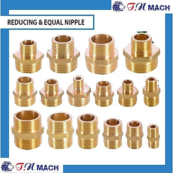 BRASS REDUCING & EQUAL NIPPLE