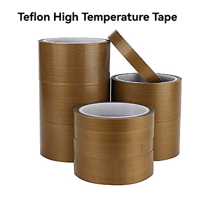 เทปเทฟลอนอุณหภูมิสูง PTFE, 10-60mmW เทปกาวทนความร้อนแบบไม่ติดสําหรับเตียงเครื่องพิมพ์ 3D, การปิดผนึกอุตสาหกรรม