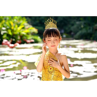 มงกุฏชุดไทย กะบังหน้าเด็ก ผู้ใหญ่ใส่ได้ เครื่องประดับผมชุดนางรำ ชุดไทยโบราณ